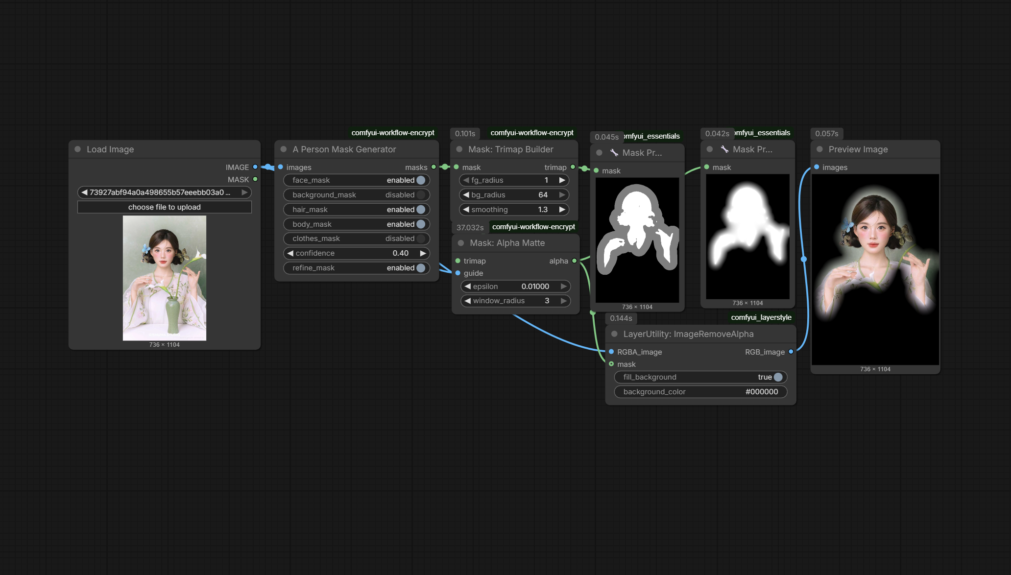 N-29 Alpha Matte Extractor workflow
