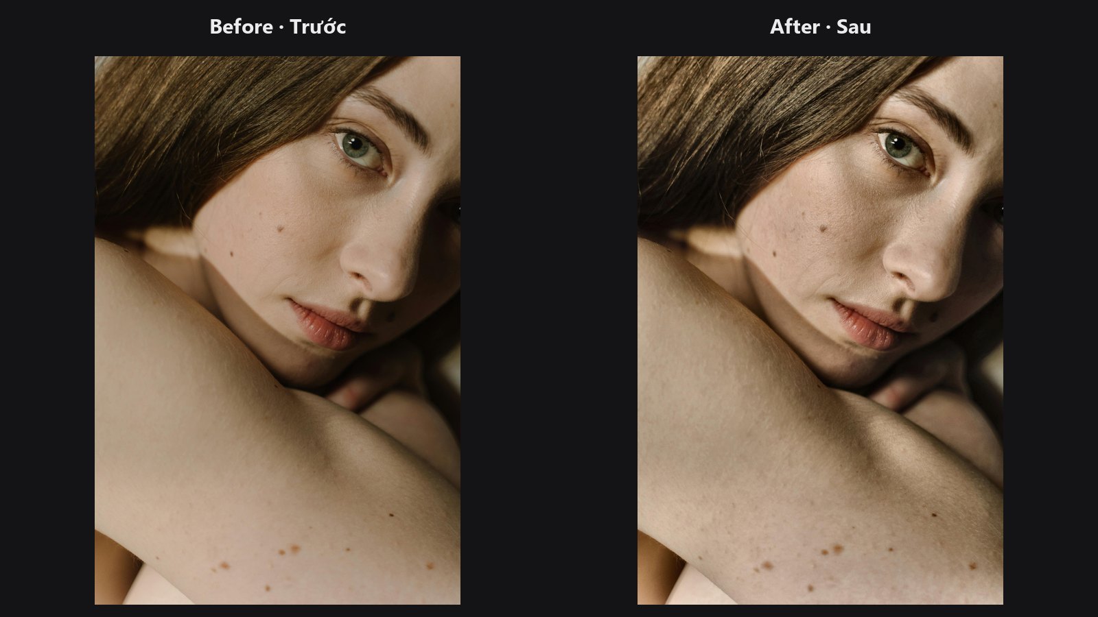 CLAHE Local Contrast — before / after