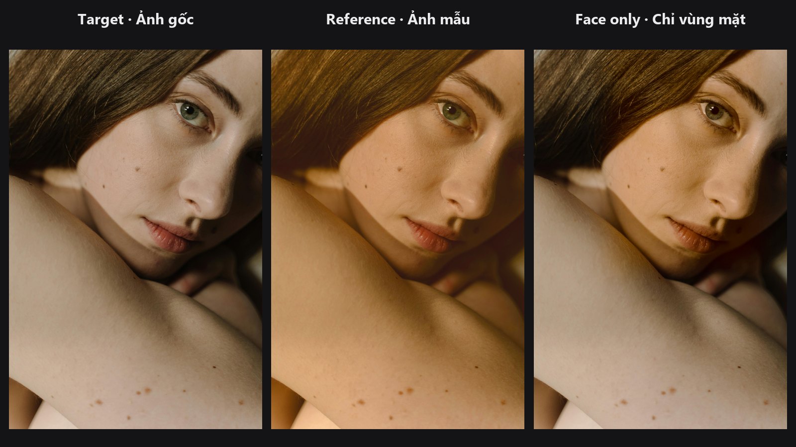 Color Matcher Region — before / after