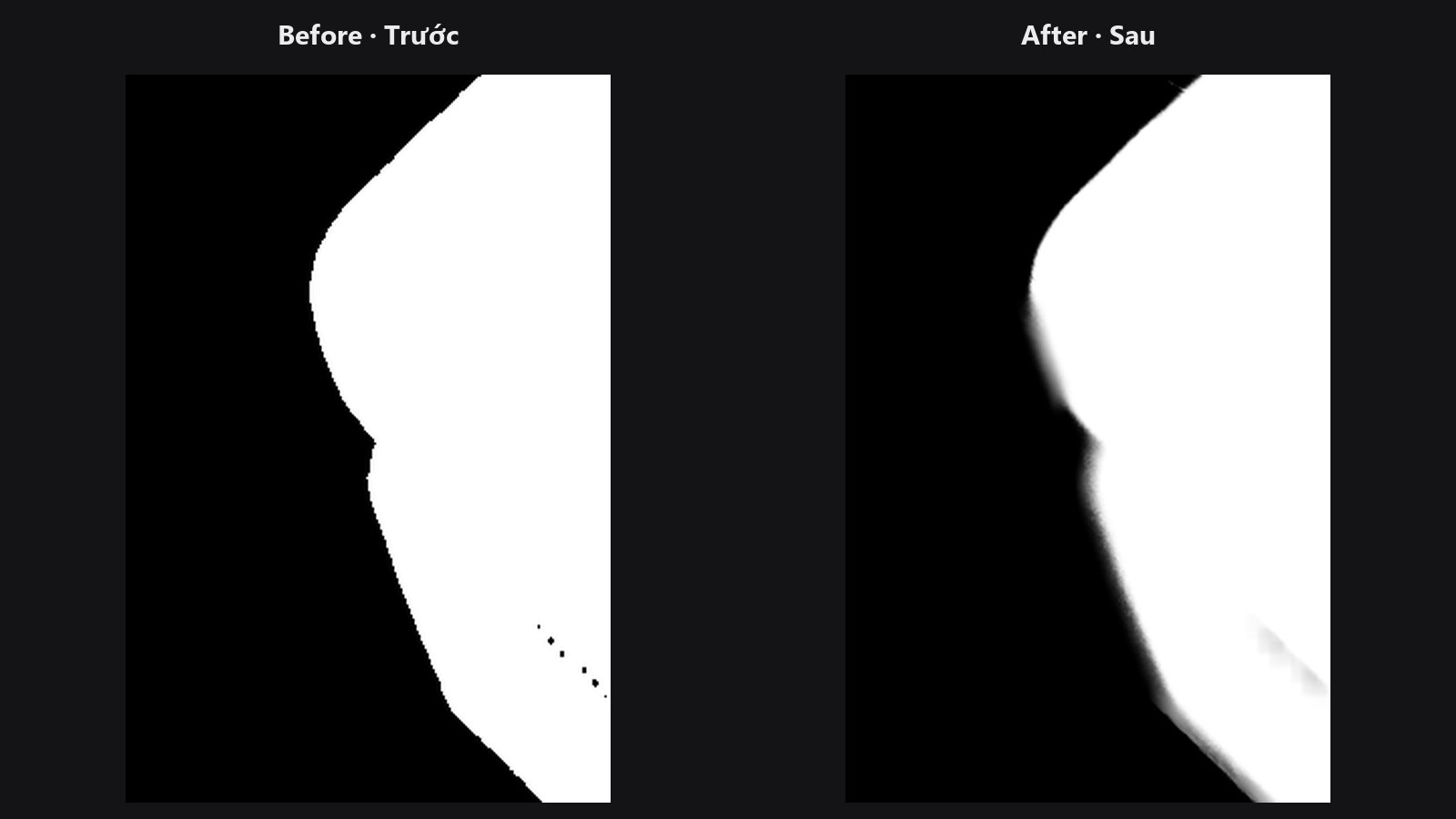 Mask Edge Smoother — before / after